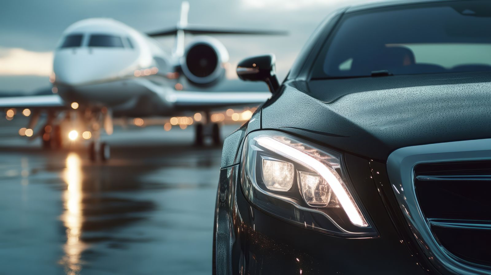ND Fahrservice — Chauffeur-Limousine am Flughafen
